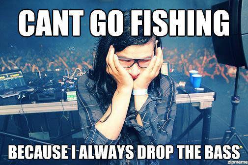 skrillex fishing bass drop