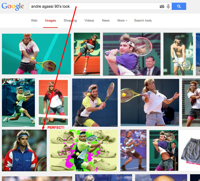 andre agassi 90 s look Google Search