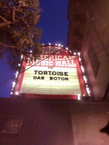 Photos: Tortoise, Das Boton @ Great American Music Hall, SF 6/11/10