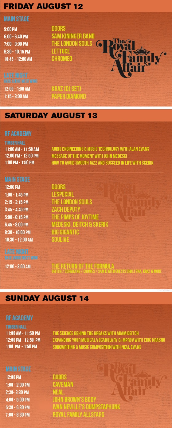 The Royal Family Affair Schedule Announced