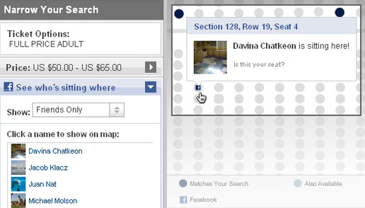 Ticketmaster and Facebook Unveil “See Where Your Friends Are Sitting” Feature