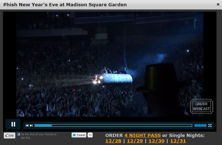 Watch Phish NYE at MSG on Couch Tour