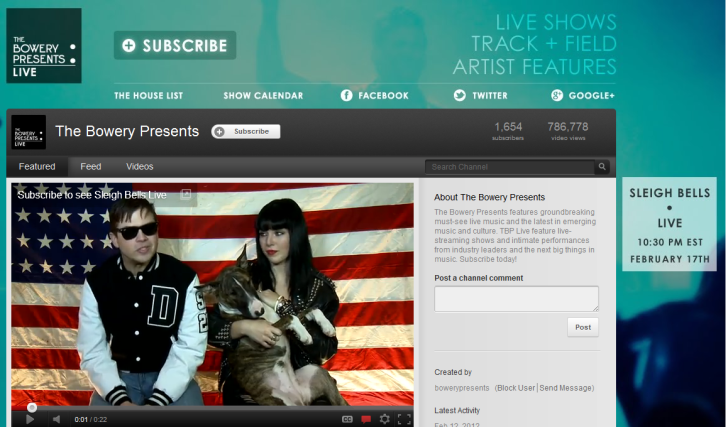 Bowery Presents and Pitchfork Expand YouTube Channels