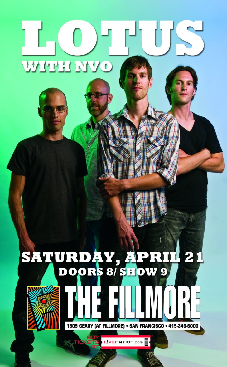 TONIGHT: Lotus with NVO @ The Fillmore, SF 4/21/12