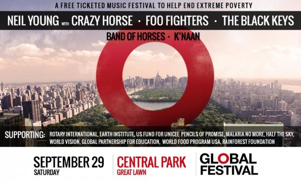 LIVE STREAM: 2012 Global Citizen Festival (Foo Fighters, Black Keys, Neil Young and More)
