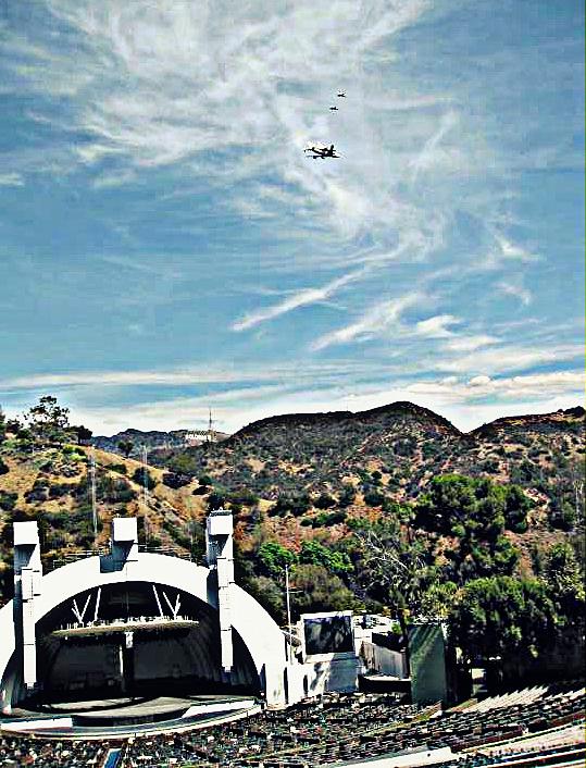 PHOTO: Space Shuttle Endeavour Flies Over The Hollywood Bowl