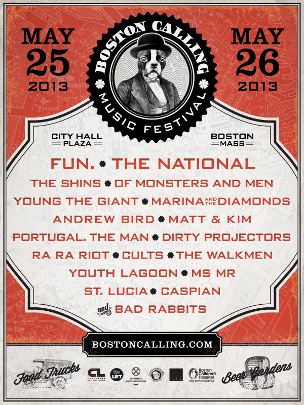 Boston Calling:  New festival announces The National, Fun., Shins, Portugal the Man, Andrew Bird & More