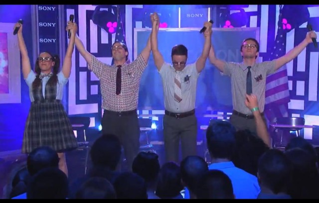 WATCH: The Lonely Island Ironically Performs “Semicolon” with Alanis Morissette on Kimmel