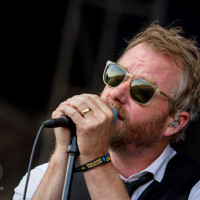 The National performing at LouFest in St. Louis on September 7th, 2013.