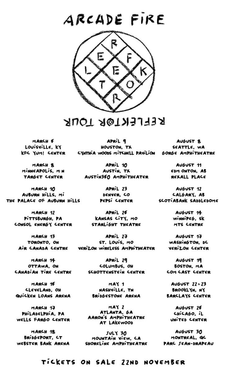 Arcade Fire announces 2014 tour dates