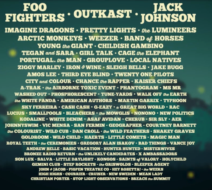 Firefly Music Festival 2014: Foo Fighters, Outkast, Jack Johnson and more