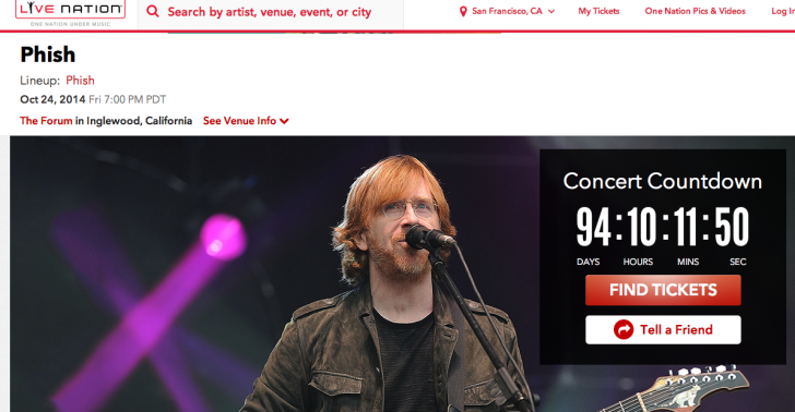 Phish to Play The Forum in LA on 10/24