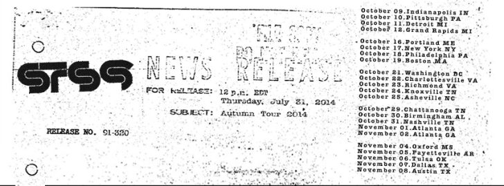 STS9 announces fall 2014 tour dates