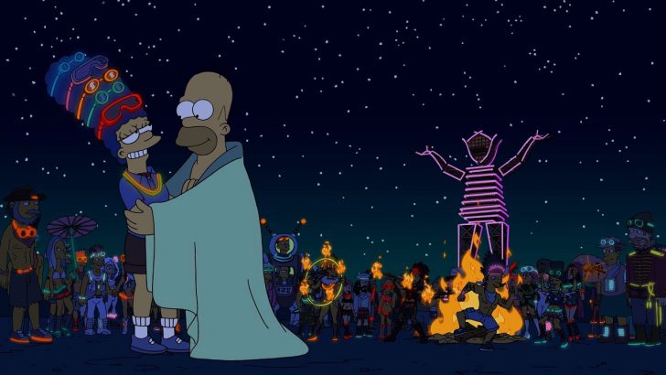 The Simpsons Are Doing a Burning Man Episode This Season