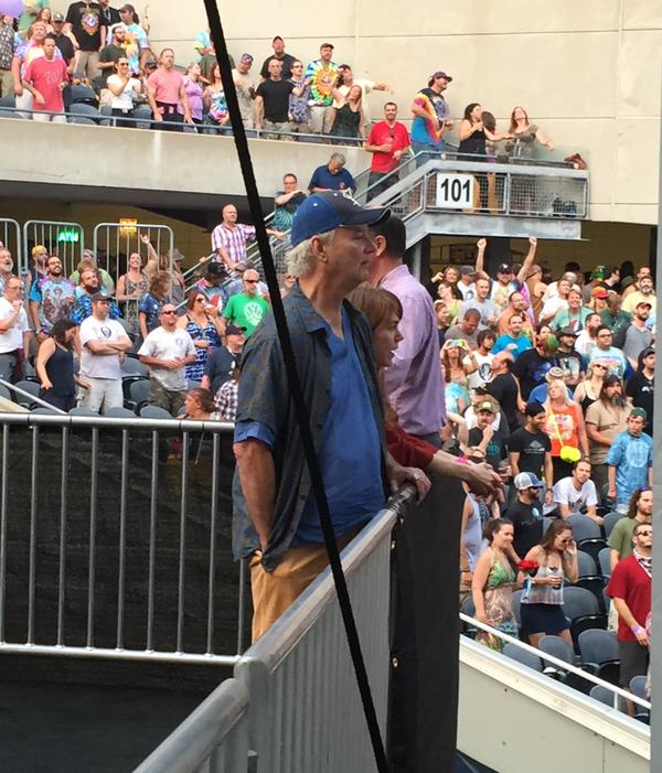 Two Photos of Bill Murray at the Final Grateful Dead Concert