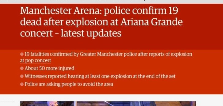 Explosions Have Been Reported in UK at Ariana Grande Concert