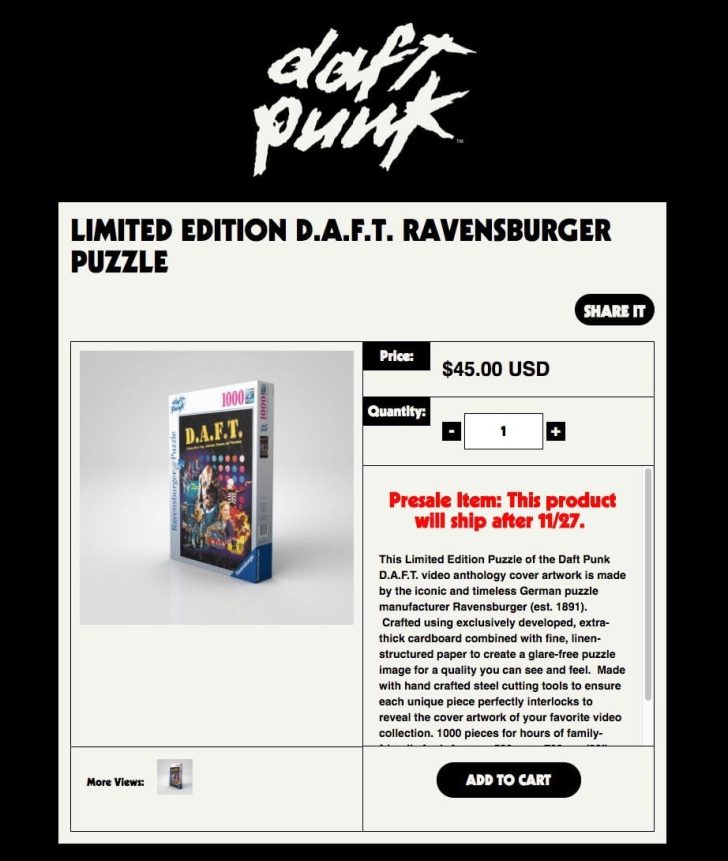 Daft Punk Hard At Work In The Studio? Naw, They Released a Puzzle Set