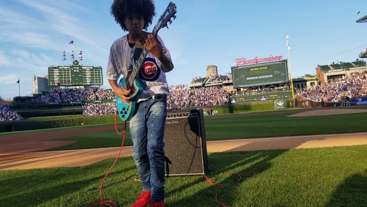 WATCH: Guitar Youngin’ Brandon ‘Taz’ Niederauer Rips “The Star-Spangled Banner” @ Wrigley Field