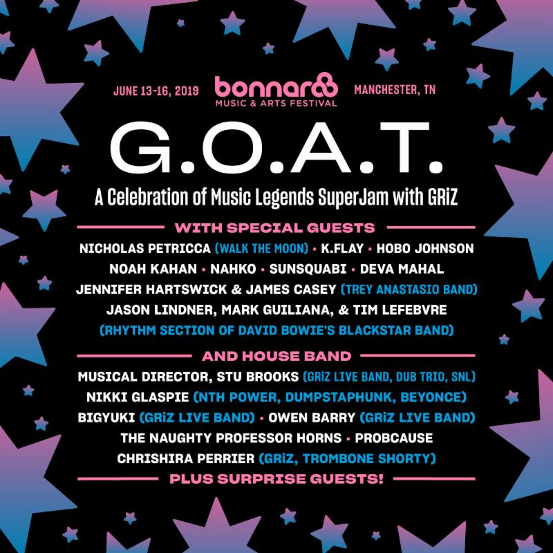 bonnaroo griz superjam goat legends of music 2019 live music blog
