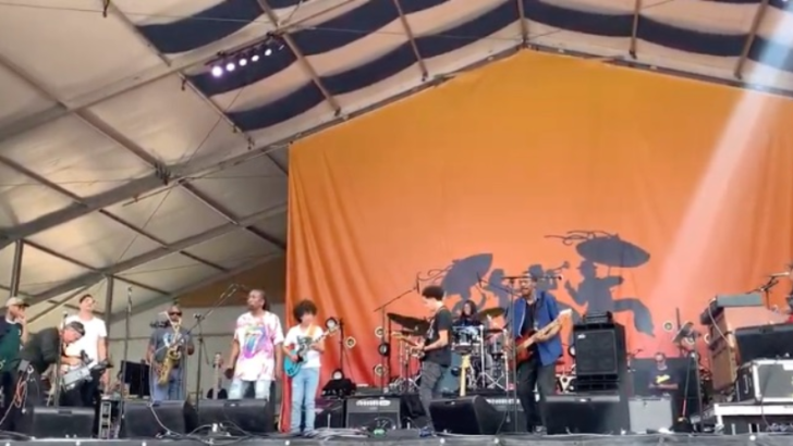 Watch Dumpstaphunk + Brandon ‘Taz’ Niederauer + Karl Denson Crush “Can’t You Hear Me Knocking” @ Jazz Fest 2019