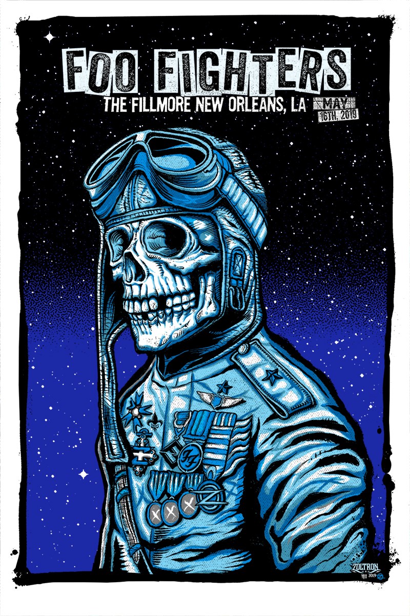 foo fighters may 16 2019 fillmore new orleans poster zoltron