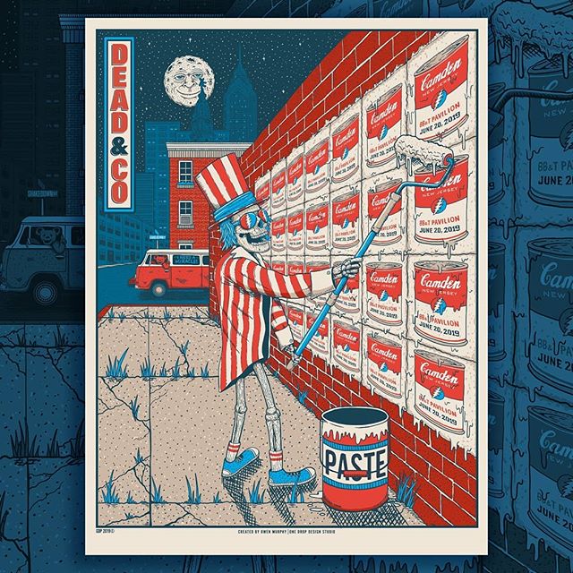 dead and co comes to camden nj bb&t pavilion june 20 2019 poster by onedropdesignstudio live music blog