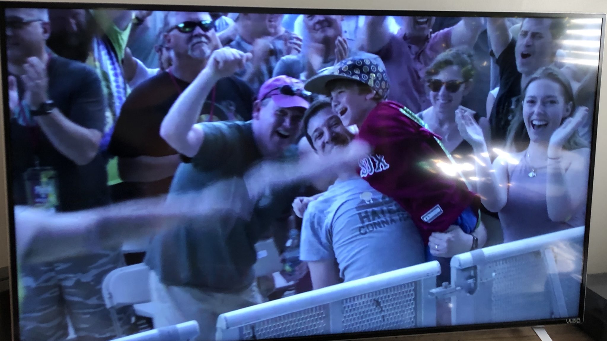 watch this kid freak out after trey hooks him up with a pick at fenway park