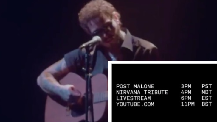 Post Malone Does Nirvana Tribute via YouTube Livestream