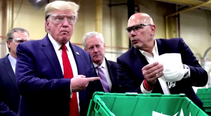 Donald Trump Tours Arizona Mask Plant While Guns N’ Roses “Live and Let Die” Blasts Over PA