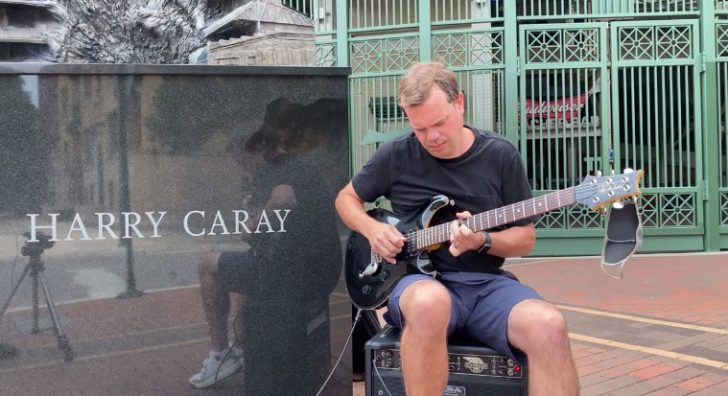 Brendan Bayliss Plays Solo Guitar “Star Spangled Banner” at Wrigley Field