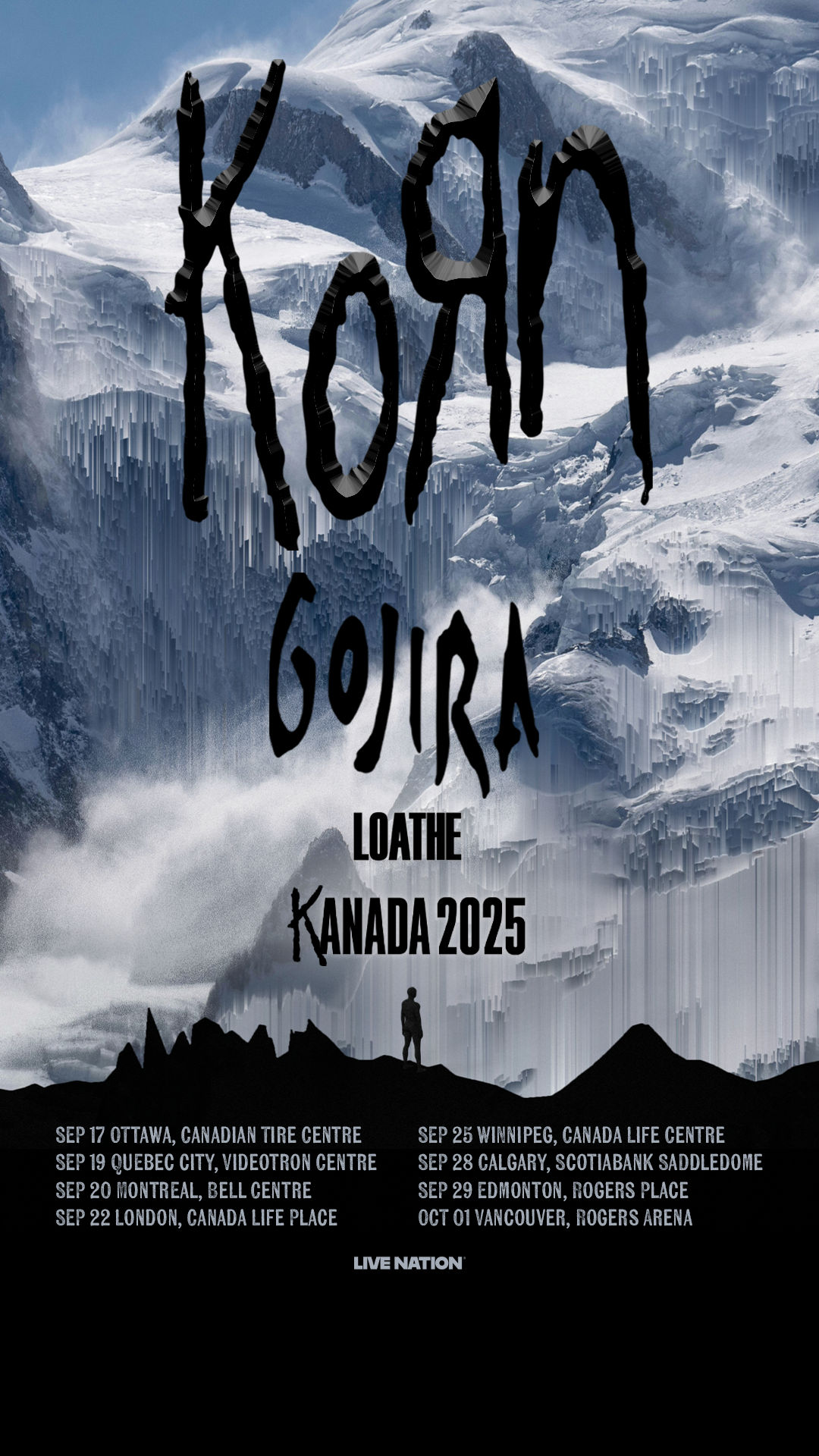Gojira Korn Tour 2025 poster
