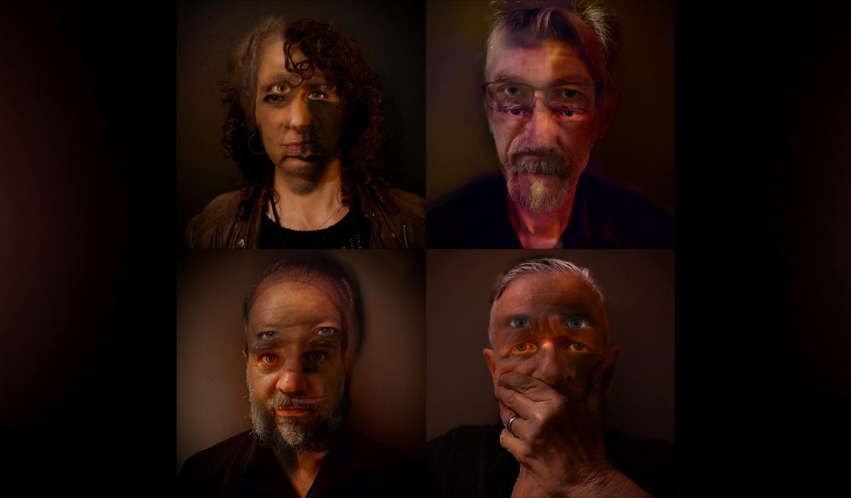 Swans post-rock band collage image
