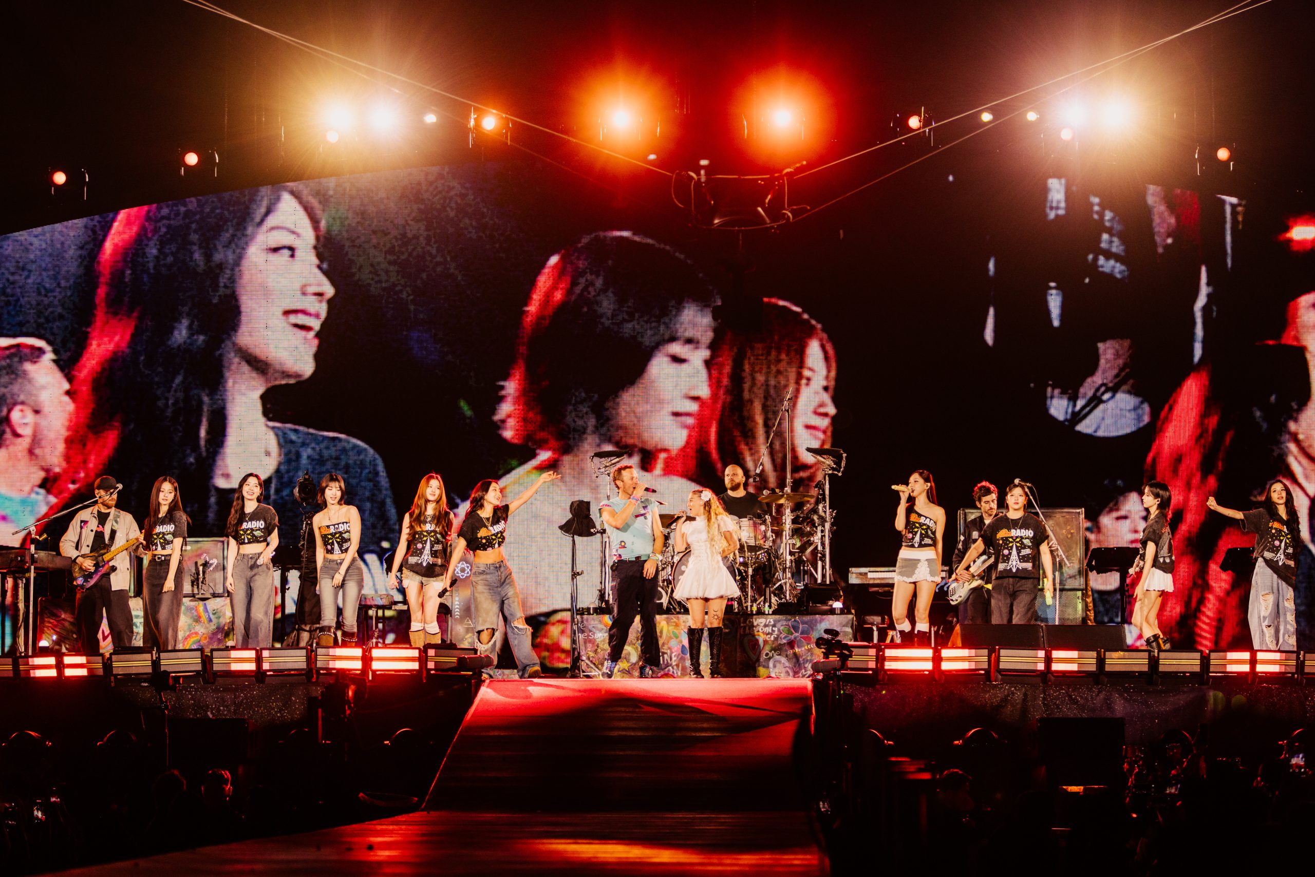 TWICE and Coldplay performing a new version of "We Pray"