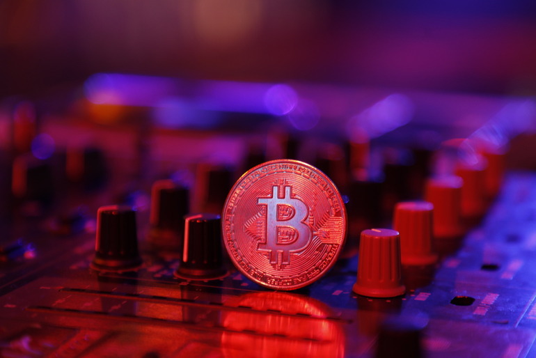 Bitcoin with music amplifier