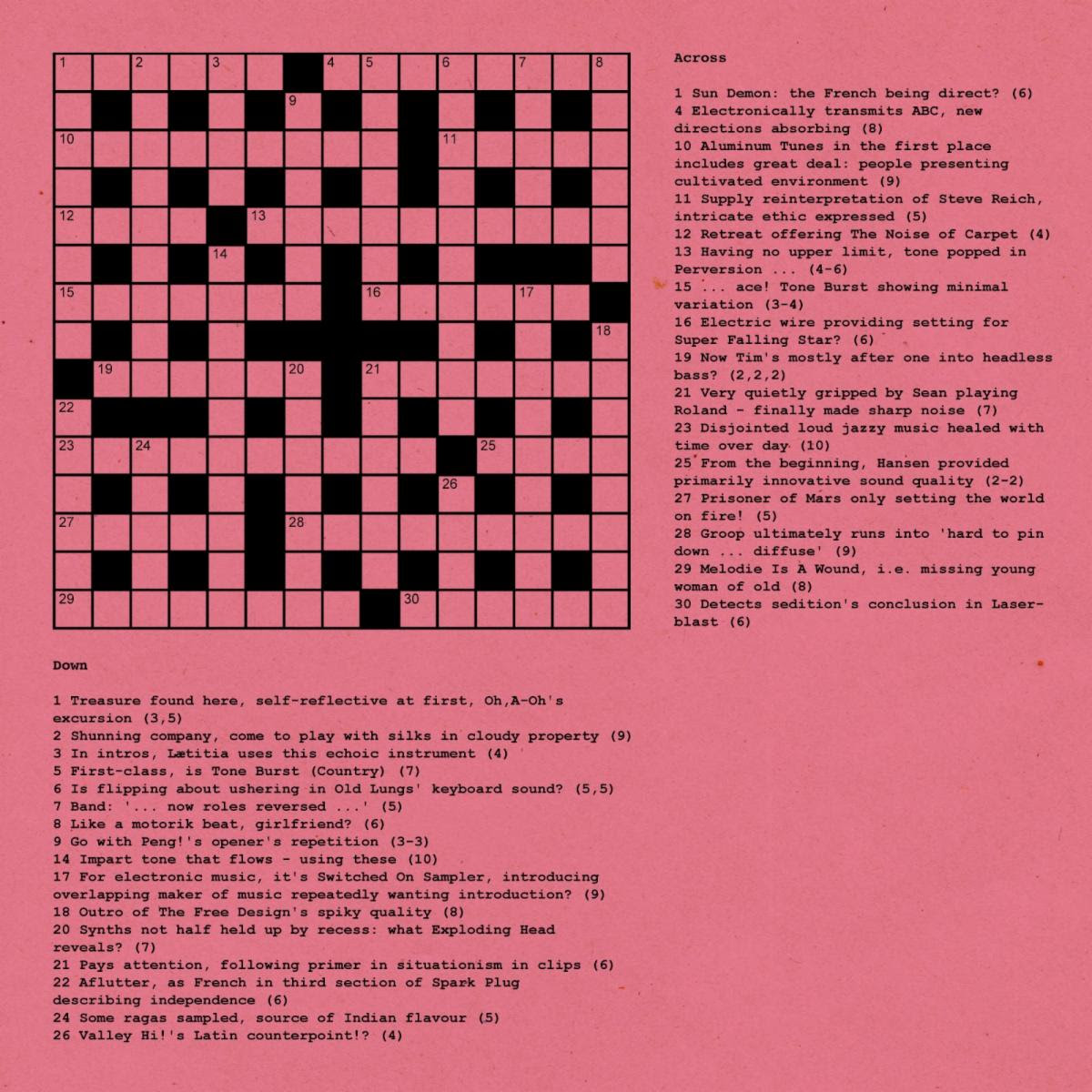 stereolab crossword puzzle