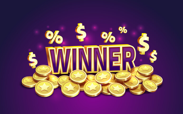 Winner with golden coins representing a jackpot in the Flip a Coin game