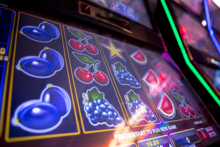 An online slot machine interface