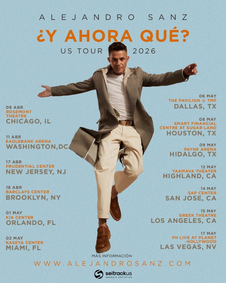 Alejandro Sanz Announces 2026 U.S. Tour Dates for “¿Y Ahora Qué?”