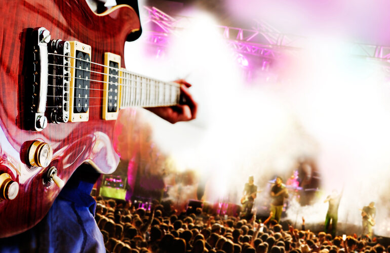 A live concert in action