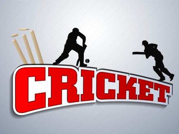 Cricket-themed graphic showing players and stumps, illustrating popular cricket betting lines on the Melbet app for music lovers in Bangladesh.