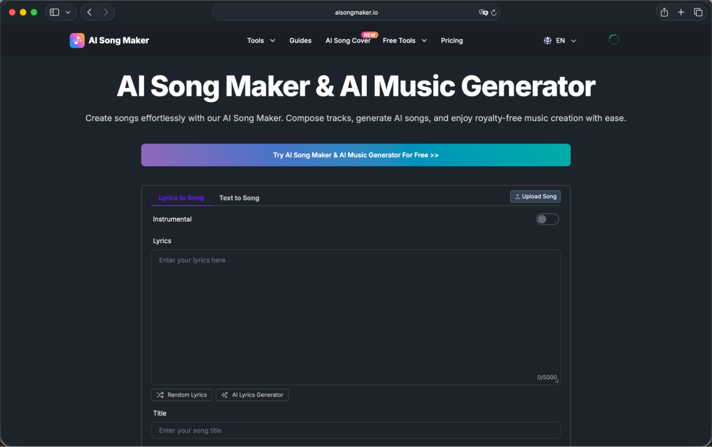 AI Song Maker: Create Your Own Song Online
