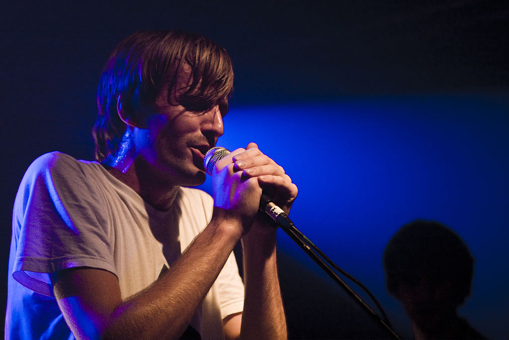 Dan Whitford of Cut Copy performs live at Modular Party in 2008.