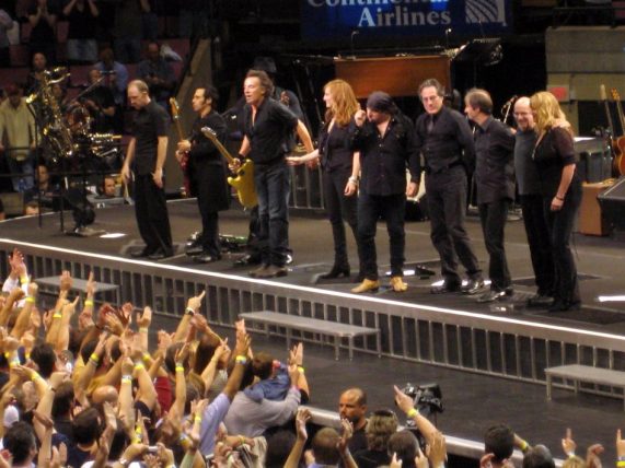 Bruce Springsteen and E Street Band after a show in 2000.