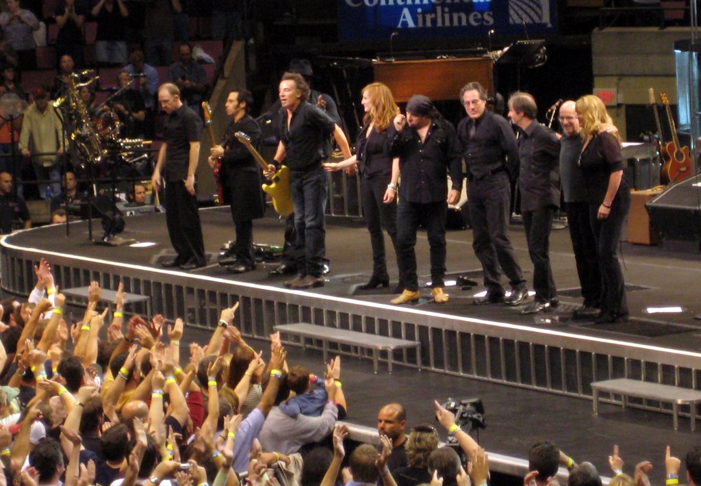 Bruce Springsteen and E Street Band after a show in 2000.