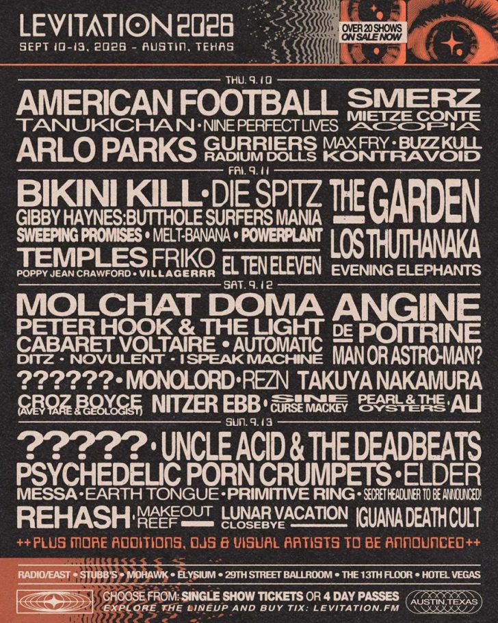 LEVITATION Festival Returns to Austin: Lineup, Dates and Venue Details
