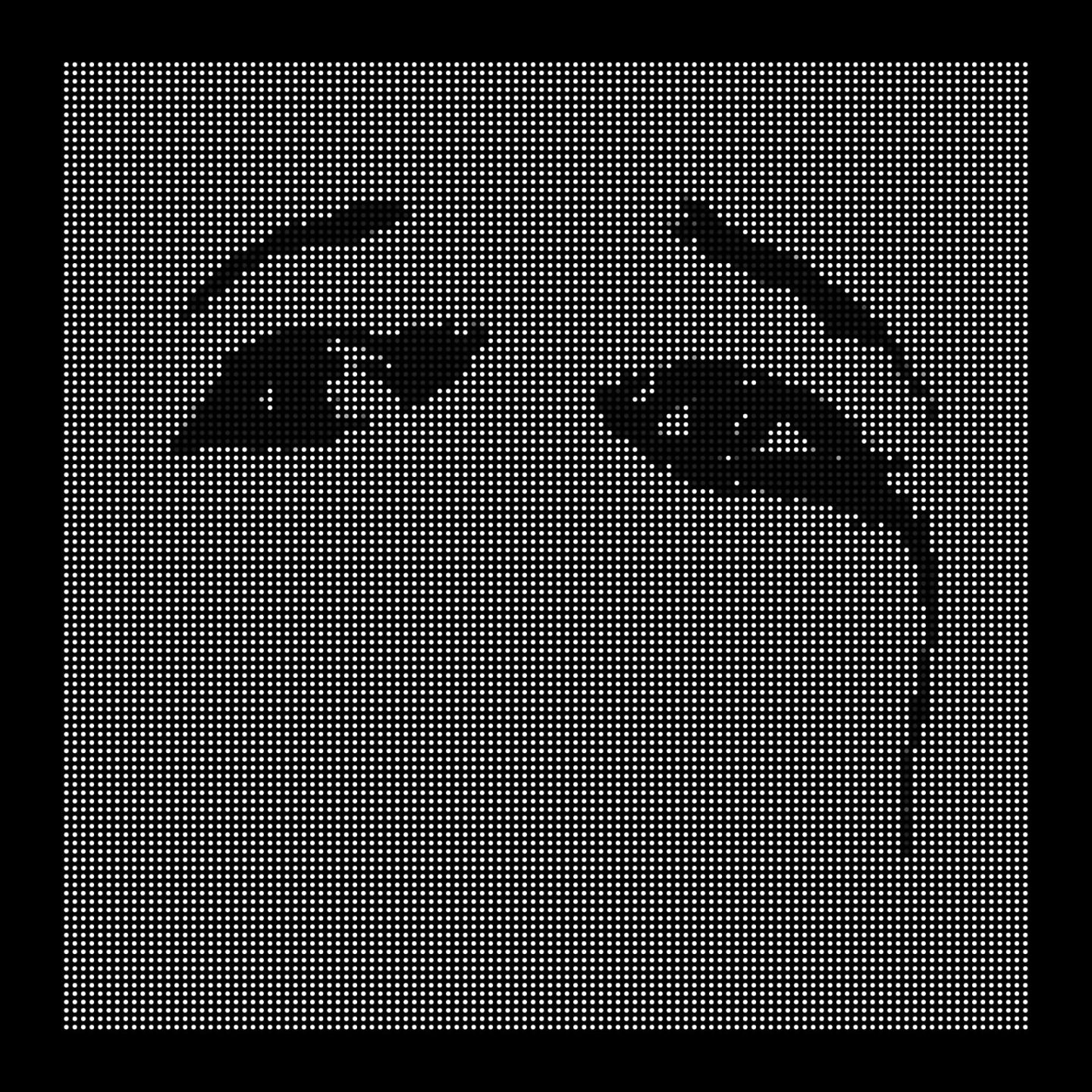 Deftones album cover for Ohms, featuring eyes made out of dots