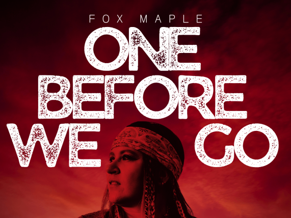 Fox Maple “One Before We Go” cover art featuring the singer against a red background. 