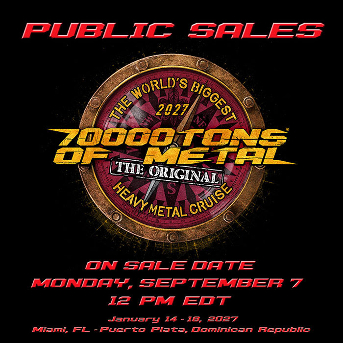 70000TONS OF METAL Reveals First 30 Bands for 2027 Cruise